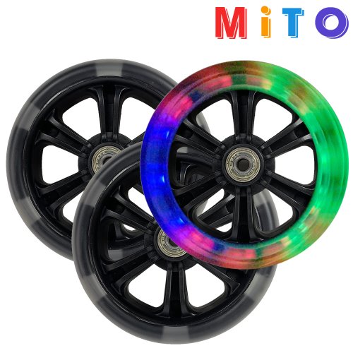 (리퍼 할인) 미토 어린이 킥보드 광폭 바퀴 LED 컬러 앞바퀴 뒷바퀴